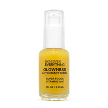 Load image into Gallery viewer, Skin Over Everything Glowness Antioxidant Serum is an antioxidant face serum for anti-aging and brightening. The face serum reduces sun damage, dark spots, and wrinkles.