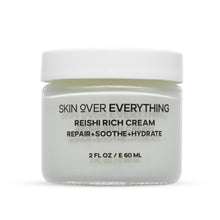 Load image into Gallery viewer, Skin Over Everything Reishi Rich Cream is a hydrating face moisturizer for dry skin. This rich texture face cream helps to hydrate and plump the skin.